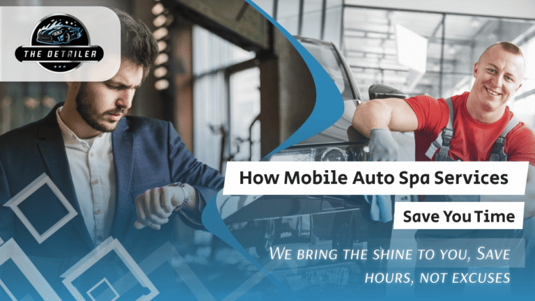 Mobile auto spa detailer in Frisco helping a busy professional save time with convenient car care at their location